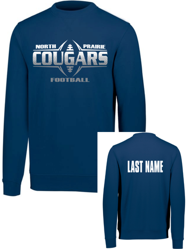 Adult North Prairie Cougars Football Crewneck Sweatshirt
