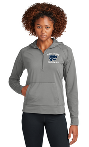 Ladies North Prairie Cougars 1/2zip Hoodie