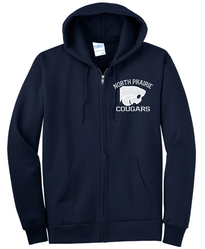 Adult North Prairie Cougars Full Zip Hoodie