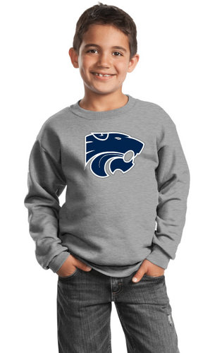 Youth Cougar Head Crewneck