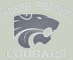 Adult North Prairie Cougars 1/2zip Hoodie